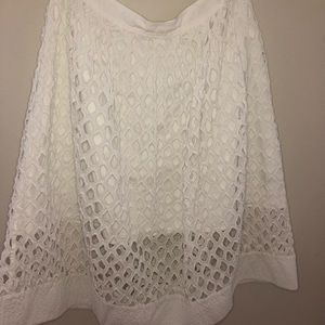 Anthropologie White Skirt 14